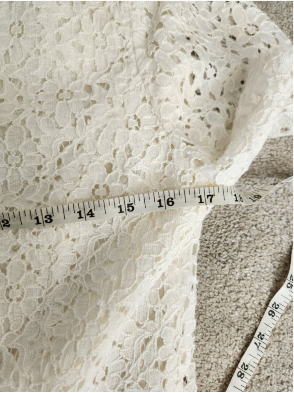 VTG 90s White Crochet Lace Button-Front Top Size 12 Fits Large Romantic Angel - Picture 10 of 15